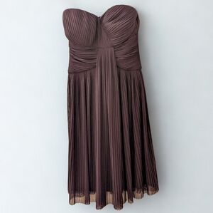 Calvin Klein Strapless Brown Dress, Petite Size 2